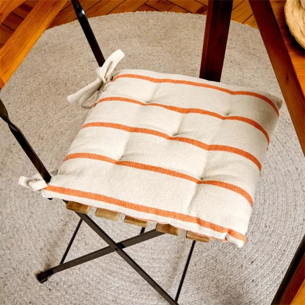 Coussin de chaise ext�rieur toile de coton (40 x 40 cm) Ocealys Corail