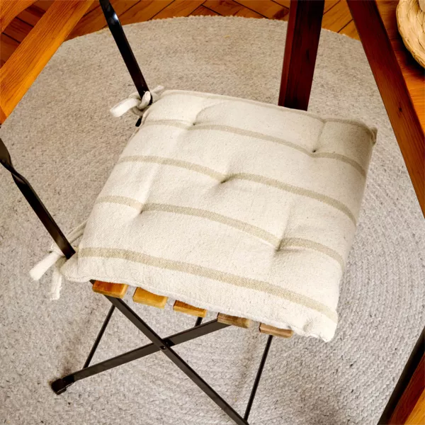 Coussin de chaise ext�rieur toile de coton (40 x 40 cm) Ocealys Beige