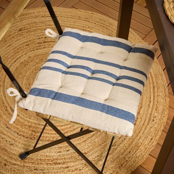 Coussin de chaise ext�rieur carr� (38 x 38 cm) Nautira Bleu marine