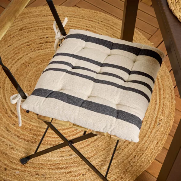 Cuscino per sedia quadrato (38 cm) Manduel Grigio ardesia