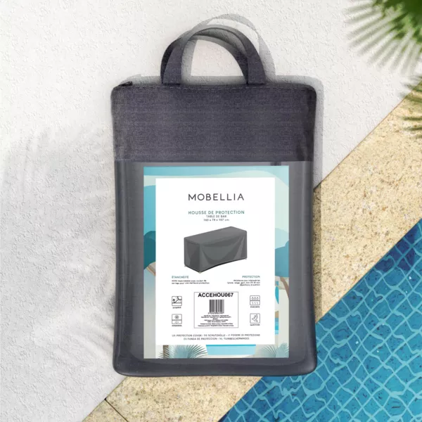 Wasserdichte Schutzh�lle f�r Bartisch (162 x 78 cm) Murano Grau
