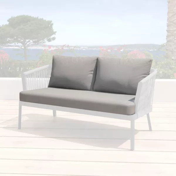 Federe per cuscini di ricambio per Divano 2 posti Amalfi Grigio antracite