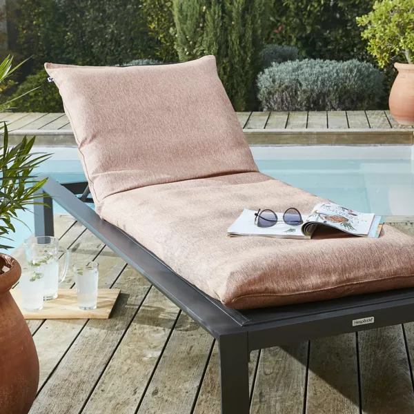 Sonnenliegen-Kissenbezug (190 x 70 cm) Naia Korallenrot