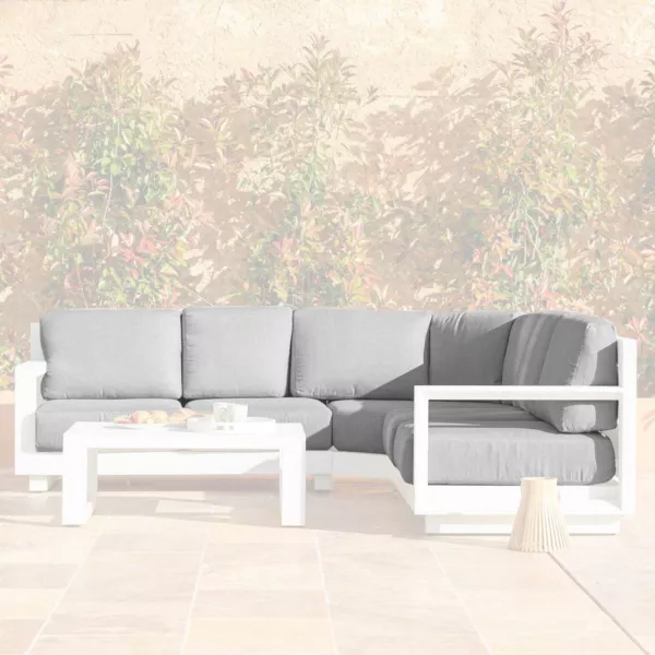 Fundas de coj�n de repuesto para sof� de jard�n de esquina Elba Gris claro