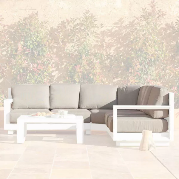 Ersatzpolsterbez�ge f�r Eck- Lounge-Set 5-teilig Elba Taupe