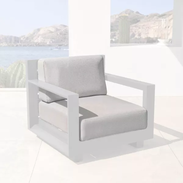 Housses de coussin de remplacement pour Fauteuil Elba Gris clair