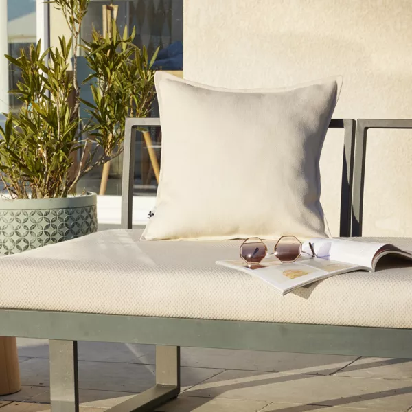 Buiten kussenhoes vierkant (45 x 45 cm) Naia Cremewei�