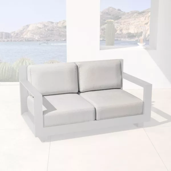 Housses de coussin de remplacement pour Canap� 2 places Elba Gris clair