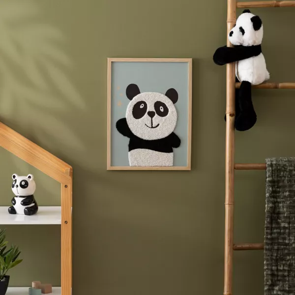Toile murale enfant (40 x 30 cm) Panda Vert