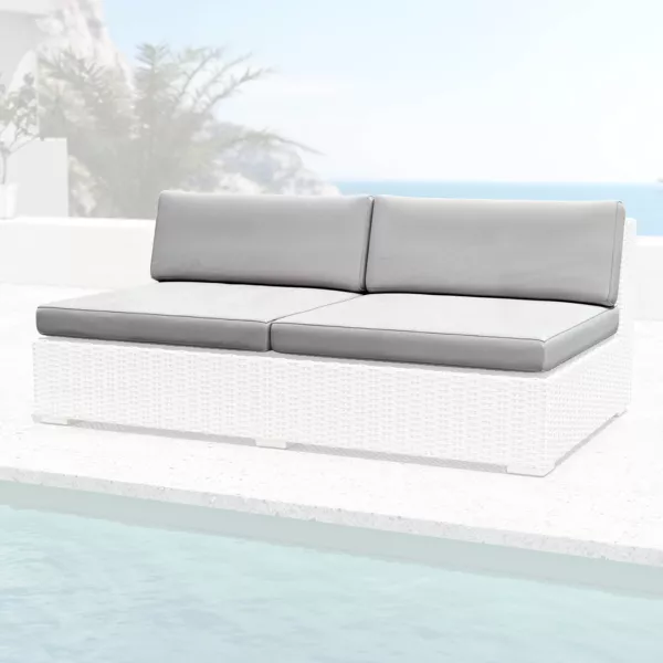 Ersatzpolsterbezüge für Loungesofa 2-Sitzer Palma Grau