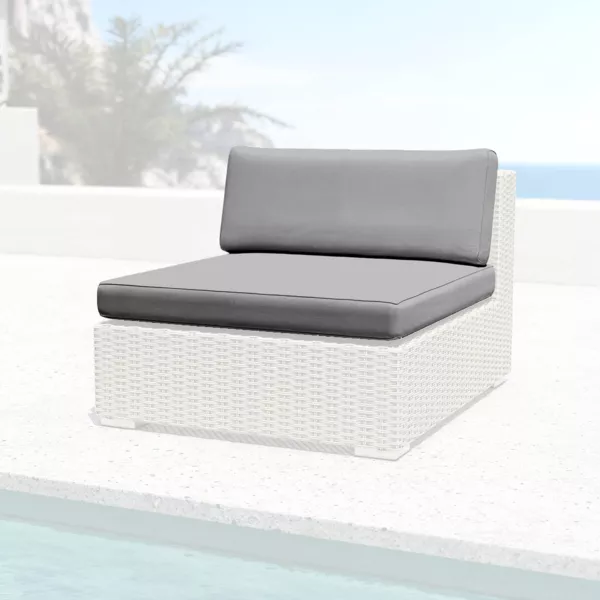 Housses de coussin de remplacement pour Chauffeuse Palma Gris anthracite