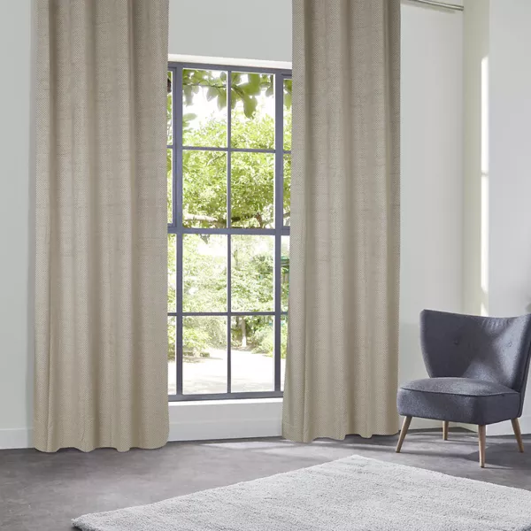 Verdunkelungsvorhang Samt (135 x 260 cm) Yupi Leinenfarben