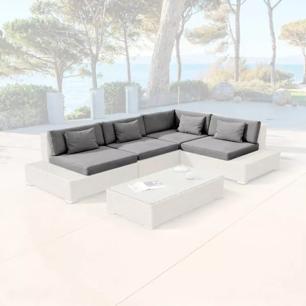 Vervangende kussenhoes voor tuinset 5 personen Palma Antracietgrijs