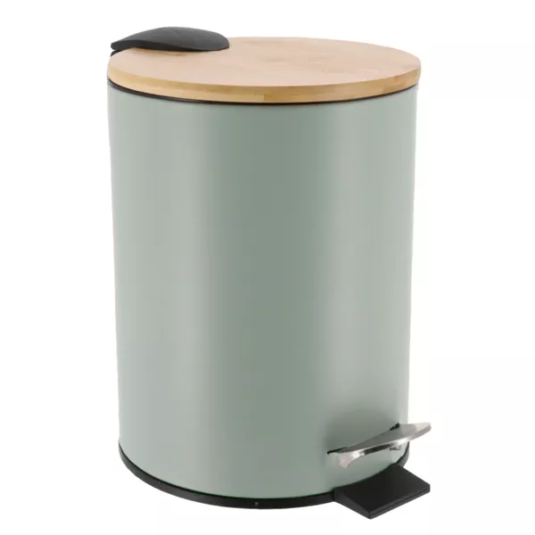 Cestino da bagno a pedale con freno di caduta Timeless Verde eucalipto