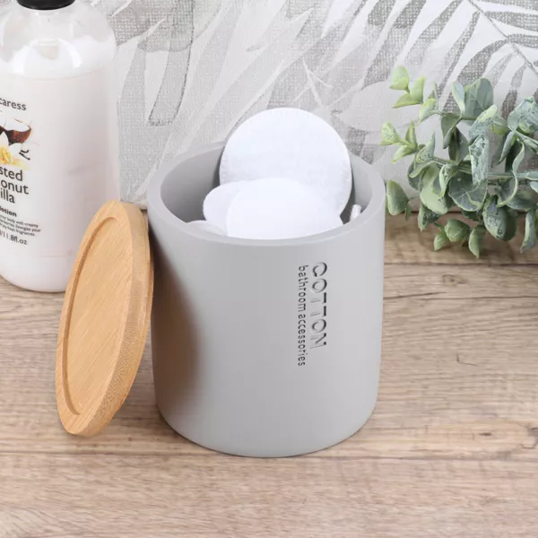 Wattepads-Dose Purebamboo Hellgrau