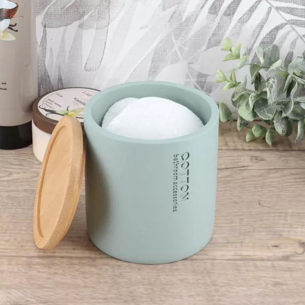 Wattepads-Dose Purebamboo Eukalyptusgrün