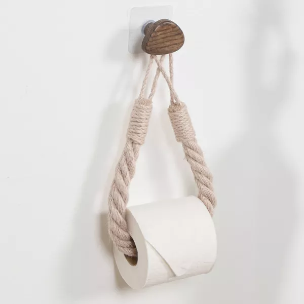 D�rouleur de papier - porte serviette adh�sif Galet Beige