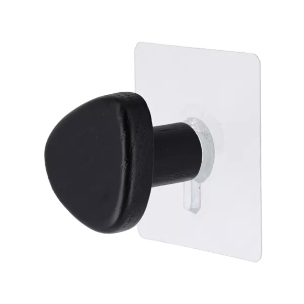 Appendiabiti adesivo da muro (D5,5 cm) Nero