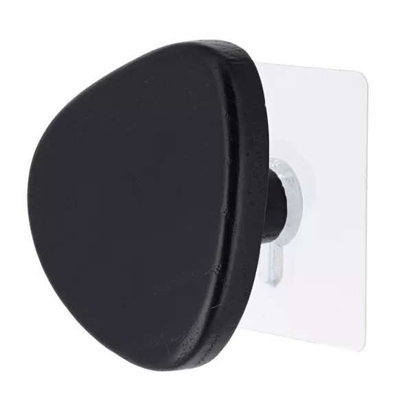 Pat�re murale adh�sive (D9,5 cm) Galet Noir