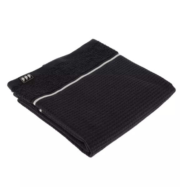 Asciugamano cotone nido d'ape (50 x 90 cm) Japandi Nero