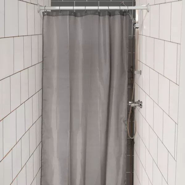 Rideau de douche �troit sp�cial douche (120 x 180 cm) Uni Gris