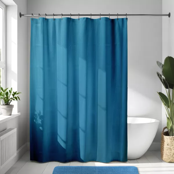 Duschvorhang mit �sen (180 x 200 cm) Diamants Petrolblau