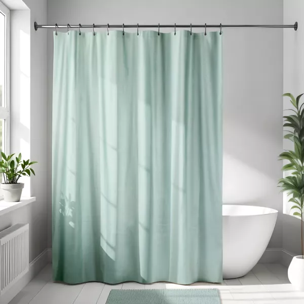 Tenda da doccia in microfibra (180 x 200 cm) Goffrata Verde eucalipto