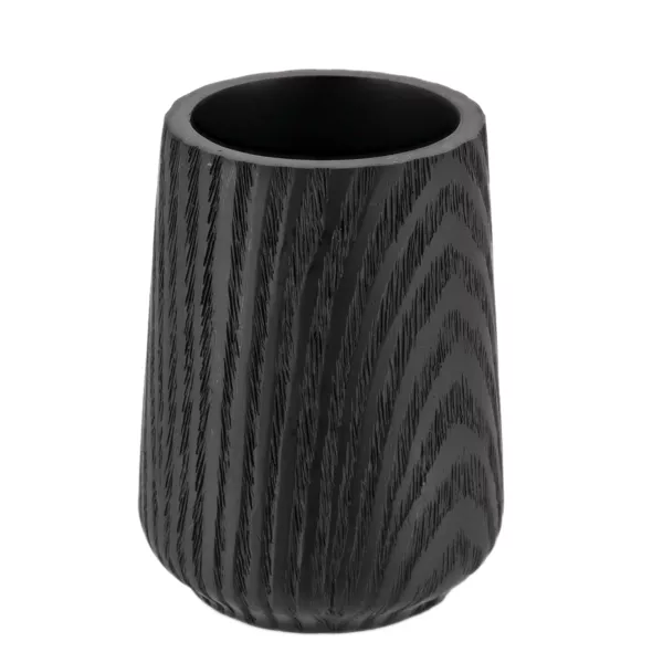 Bicchiere in resina effetto legno Scandi Nero