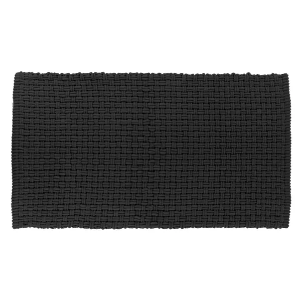 Tapis de bain microfibre (45 x 90 cm) Maille Noir