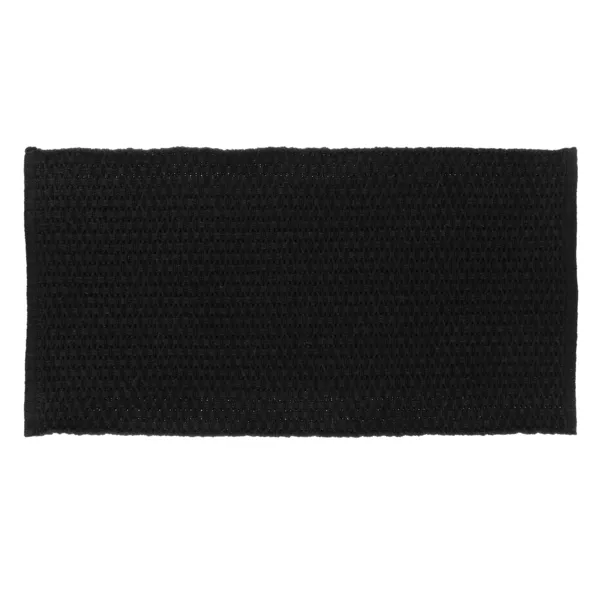 Flettet bomuldsm�tte (45 x 90 cm) Rosario Sort