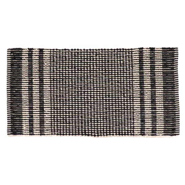 Alfombra de ba�o de microfibra de chenilla (45 x 90 cm) Tokyo Negro