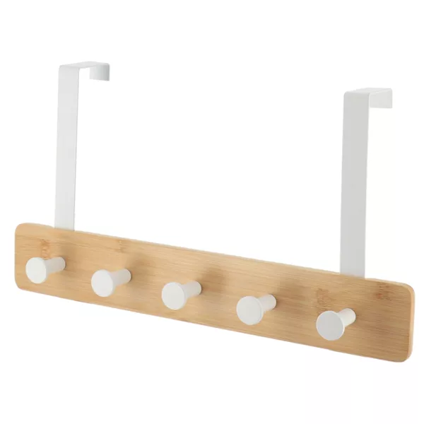 Appendiabiti per porta 3 ganci (L29 x H20 cm) Bamb� Bianco