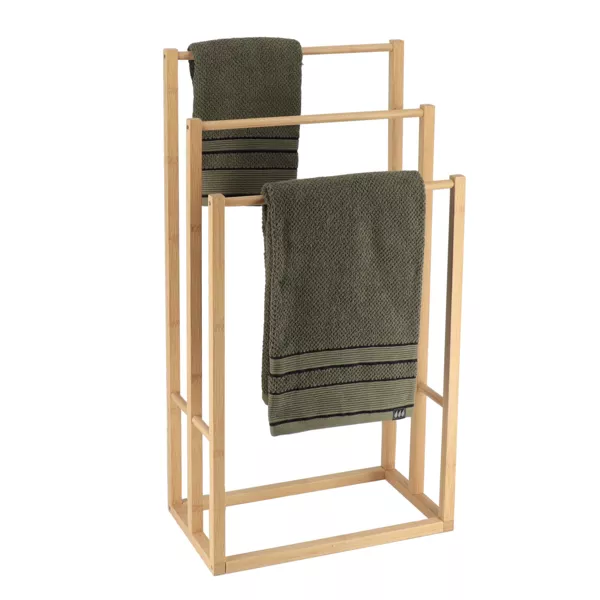 Porte serviette en bambou 3 niveaux (H82 cm) Harmonie Naturel