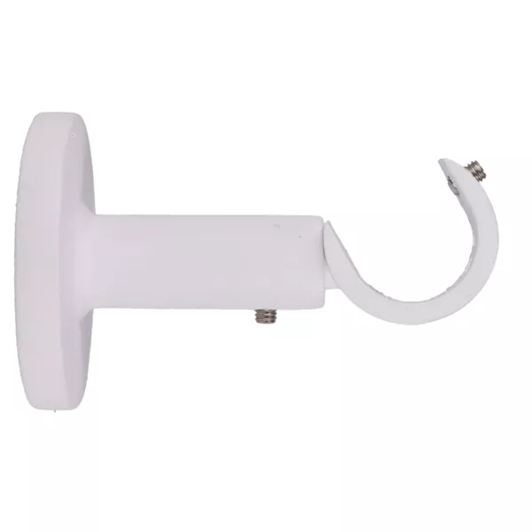 Supporto per asta fisso (L60 / D20 mm) Jim grondaia Bianco opaco
