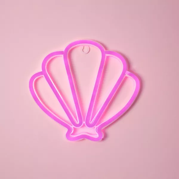 Leuchtmuschel Neon Kinderzimmer (H20 cm) Rosa