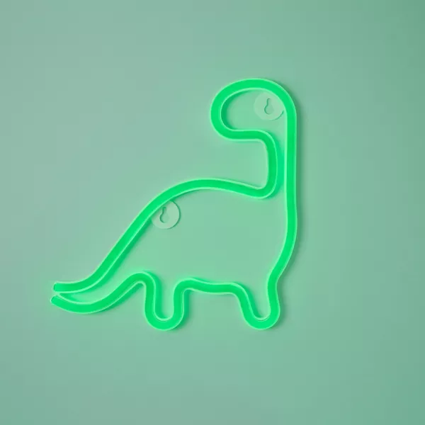 Dinosaure lumineux n�on enfant (H23 cm) Vert