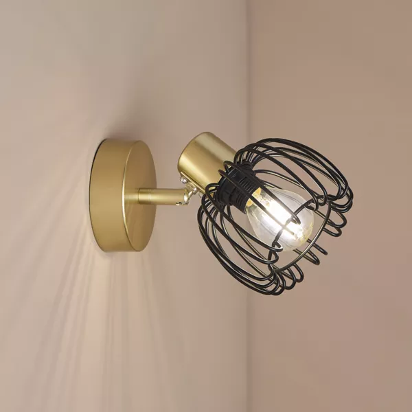 Applique murale orientable m�tal (15 x 14 cm) Loft Or