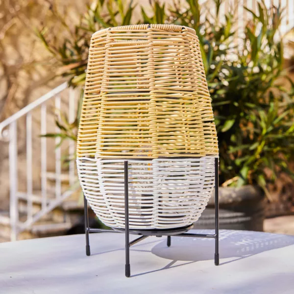 Lampada da tavolo solare LED (H31 cm) Vernazza Bianca