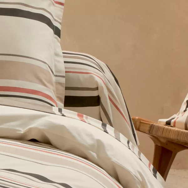 Taie de traversin coton lav� (200 cm) Hugo Corail