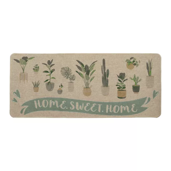 Teppich Eingang rutschfest (50 x 120 cm) Home Sweet Home Beige