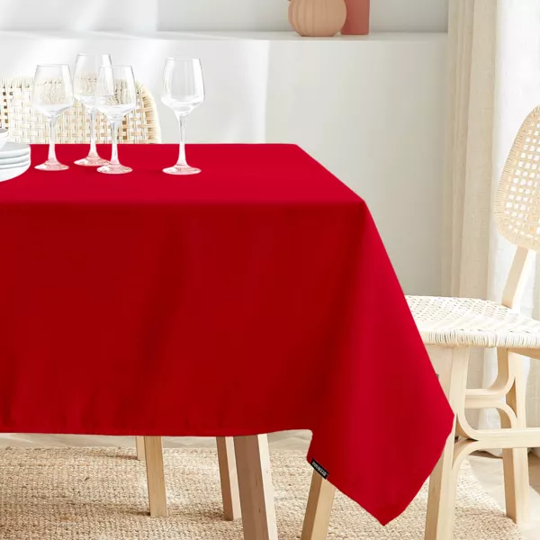 Nappe carr�e anti tache (100 x 100 cm) Elise Rouge