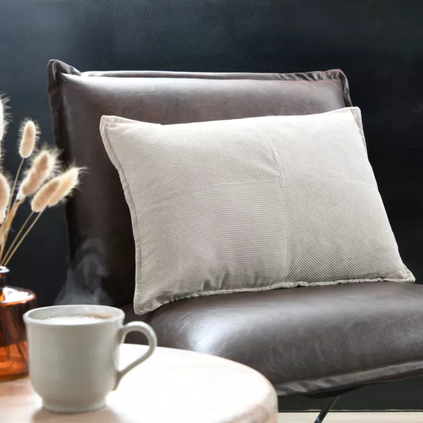 Rechteckiges Samtkissen (40 x 60 cm) Dandy Beige