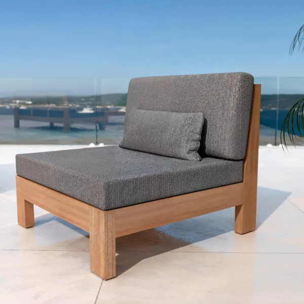 Sill�n de jard�n en madera de acacia Born�o - Gris antracita