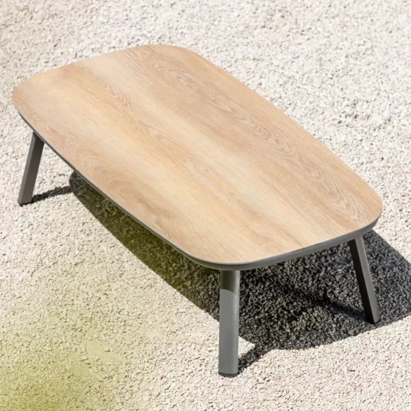 Loungetisch rechteckig aus Aluminium Amalfi Anthrazitgrau