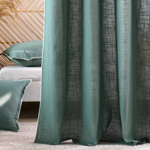Cortina de algod�n (140 x 260 cm) Helios Verde