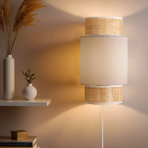 Lampada da parete rattan (H33 cm) Gigogne Beige