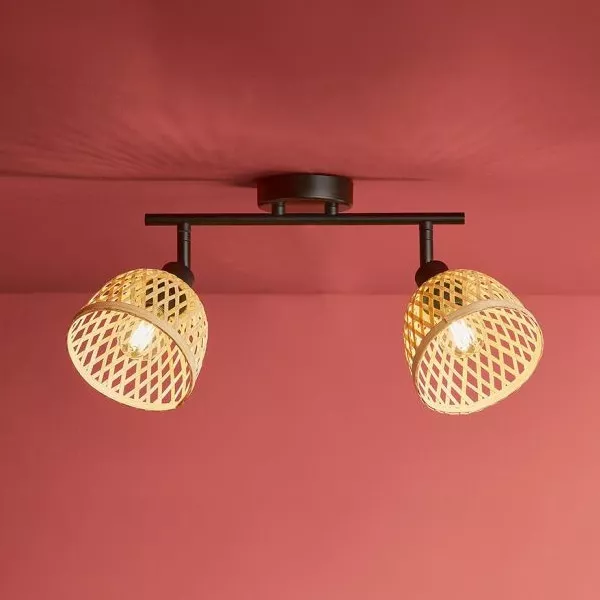 Deckenspots 2-flammig Hanoi Beige