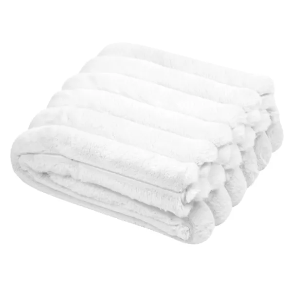 Plaid fausse fourrure (130 x 160 cm) Polary Blanc