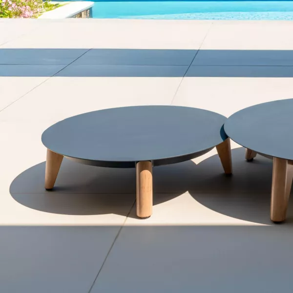 Table basse de jardin ronde (D68 cm) Monte Carlo Gris anthracite