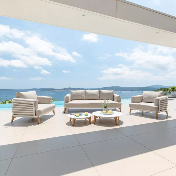 Conjunto de jardín Monte Carlo 5 plazas 5 pzs - Blanco